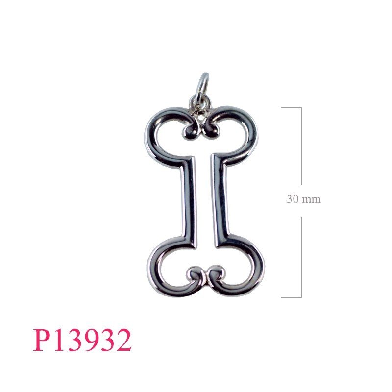 Pendant, opened bone.