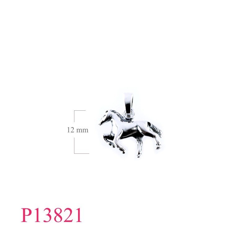 Pendant, running horse.