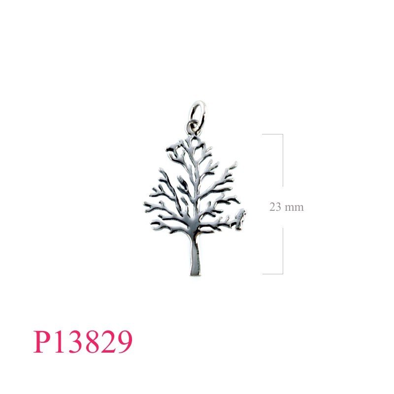 Pendant, tree stencil.