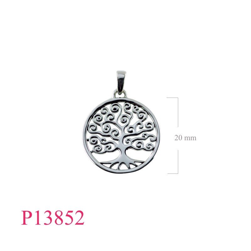 Tree Of Life Pendant, Travel Jewelry Pendant, 20mm round opened .