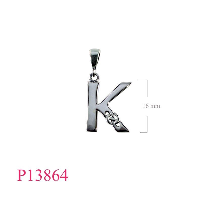Pendant, "K" Celtic design.