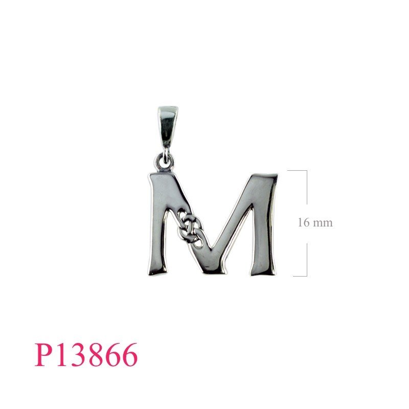 Pendant, "M" Celtic design.