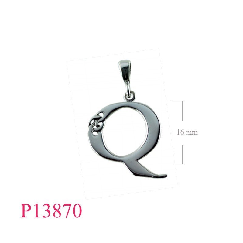 Pendant, "Q" Celtic design.