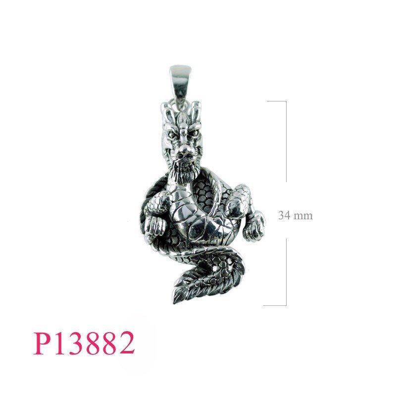 Pendant, movable head dragon.