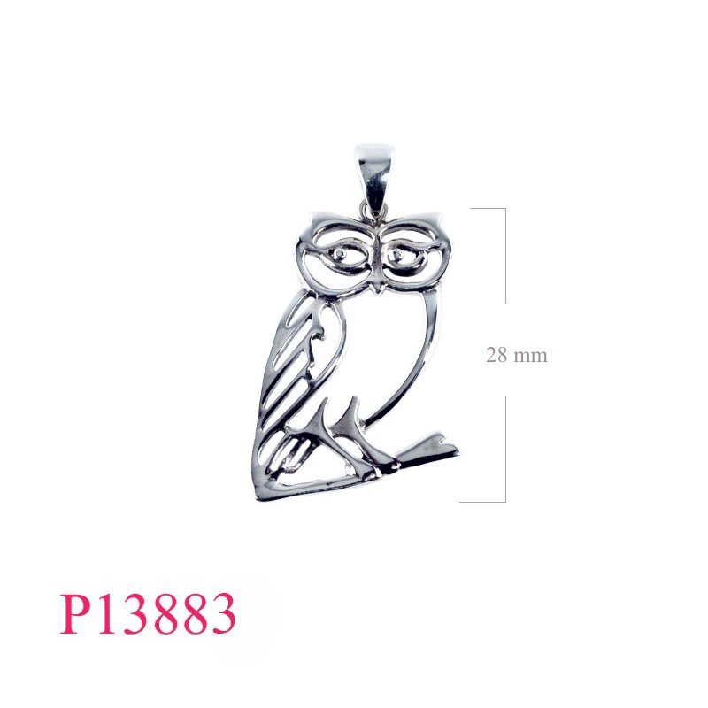 Pendant, 30mm opened owl.