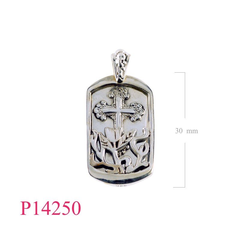 Dog Pendant, Cross Pendant, slide in   tag.