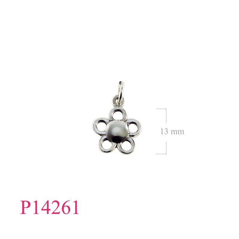 Pendant, flower shape charm.
