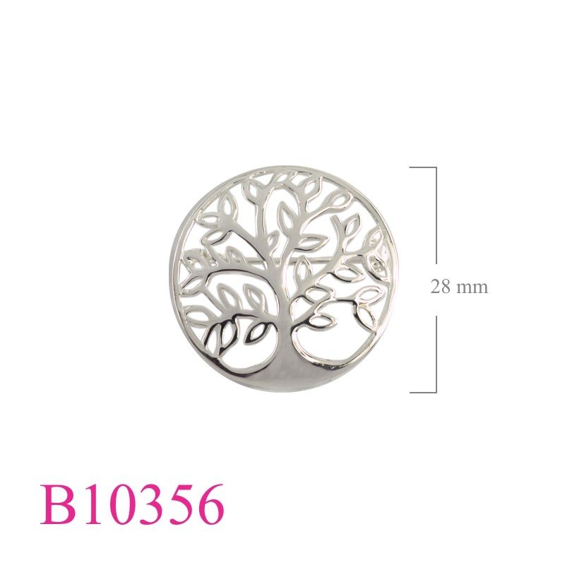 Tree Of Life Brooch, Travel Jewelry Brooch, 27mm round openwork Tree of life with Silver plated.