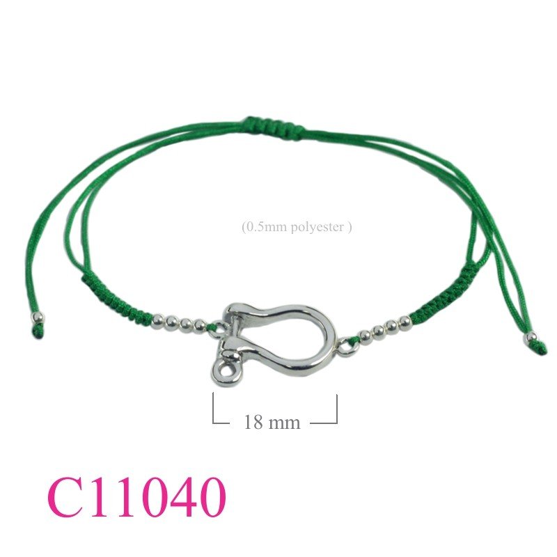 Bracelet, U bolt with polyester string.