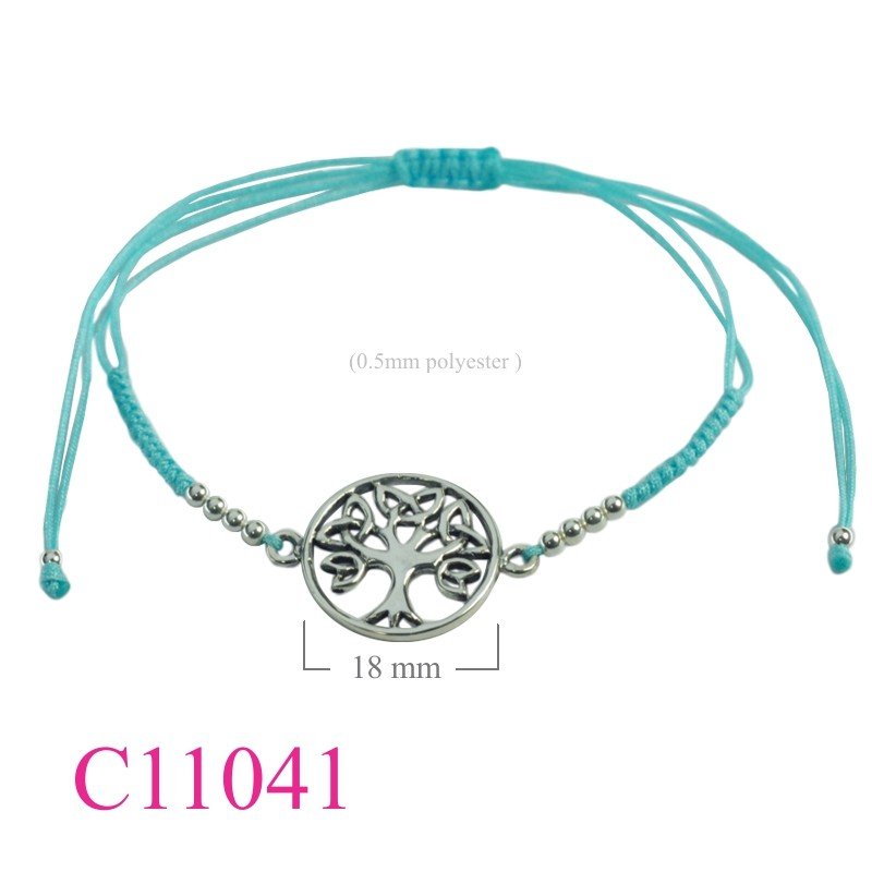 Tree Of Life Bracelet, Travel Jewelry Bracelet, round Tree of Life with polyester string.