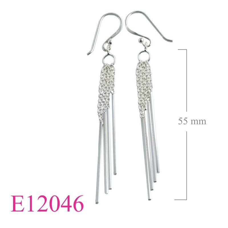 Earrings, 4 hanging square wires.