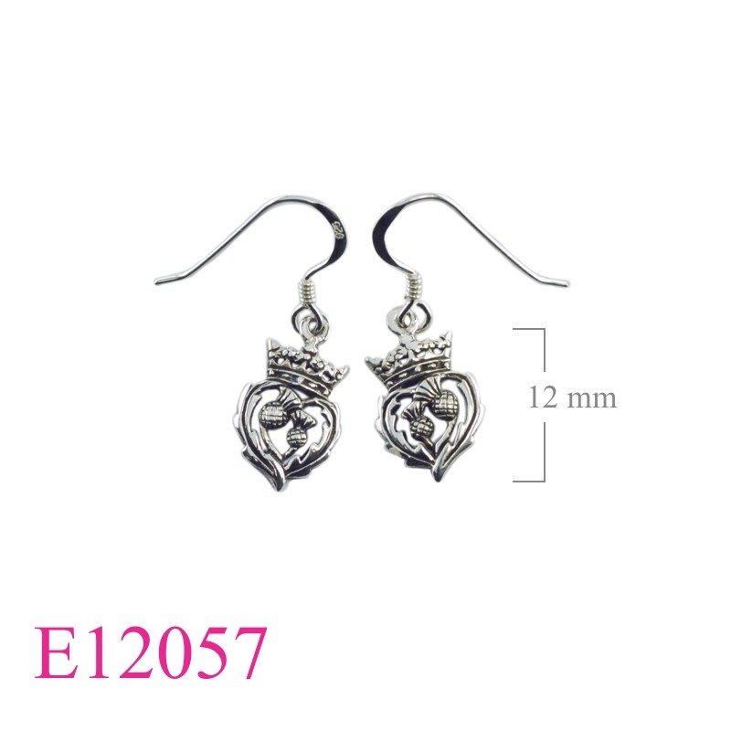 Earrings, crowned Thistles.