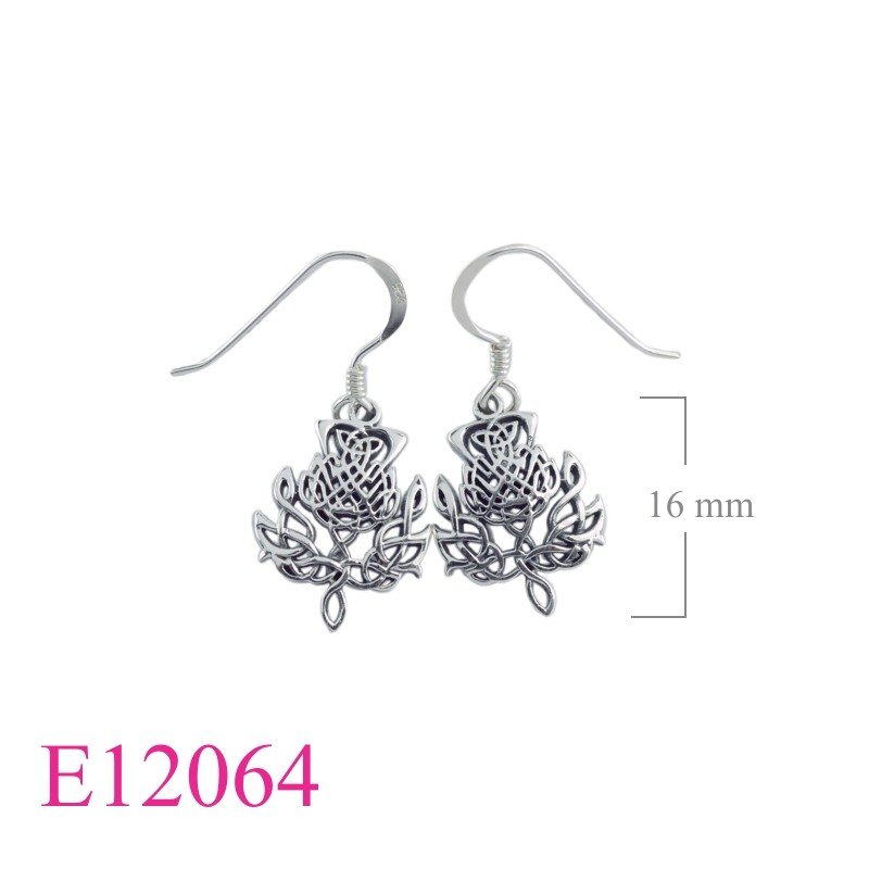 Celtic Earrings, Thistle Earrings, Celtic Thistle.