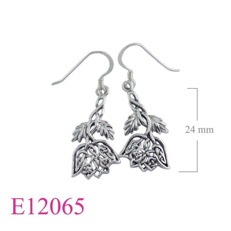 Celtic Earrings, Rose Earrings, Celtic .