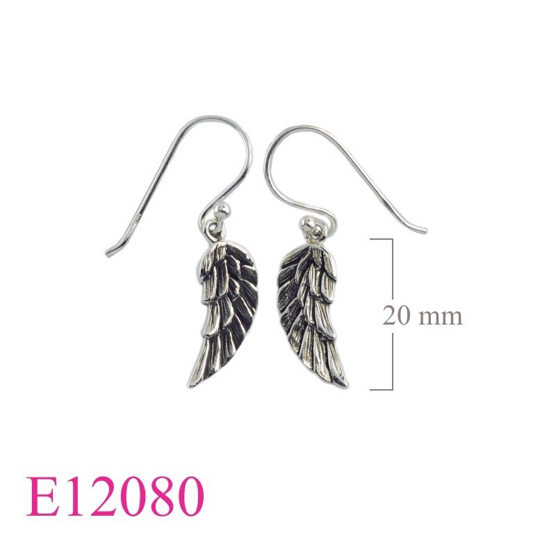 Earrings, wing.