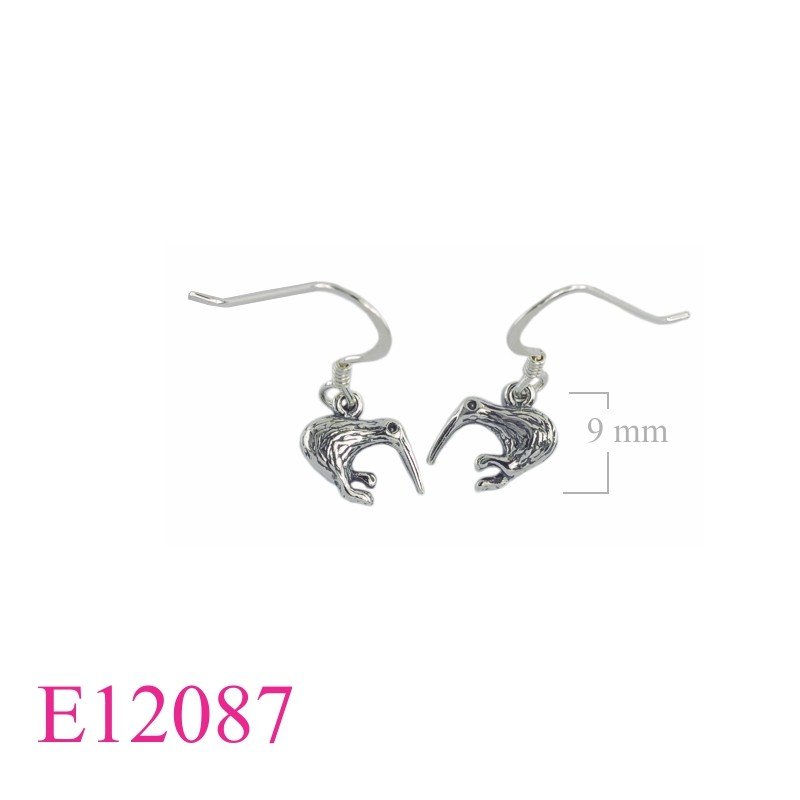 Earrings, kiwi.