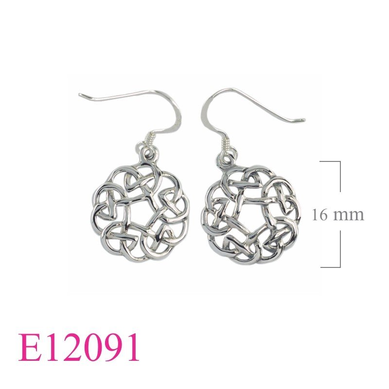 Earrings, round Celtic.