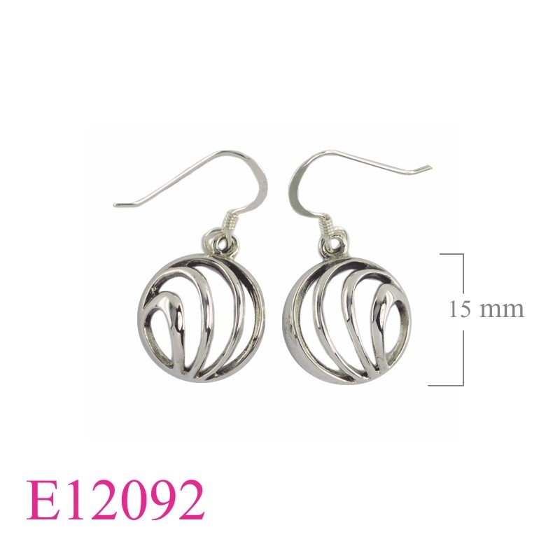 Earrings, openwork semi sphere.