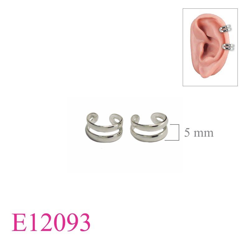 Earrings, 2 lines cuff.