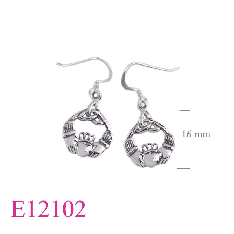 Earrings, Claddagh + Trinity.