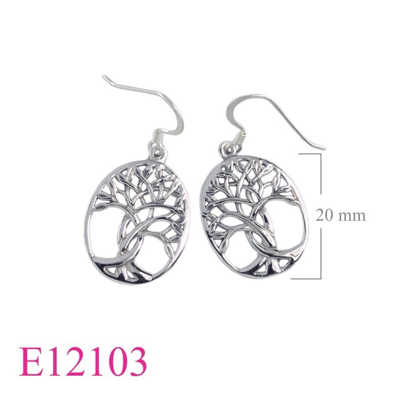 Tree Of Life Earrings, Travel Jewelry Earrings, oval Tree of life.