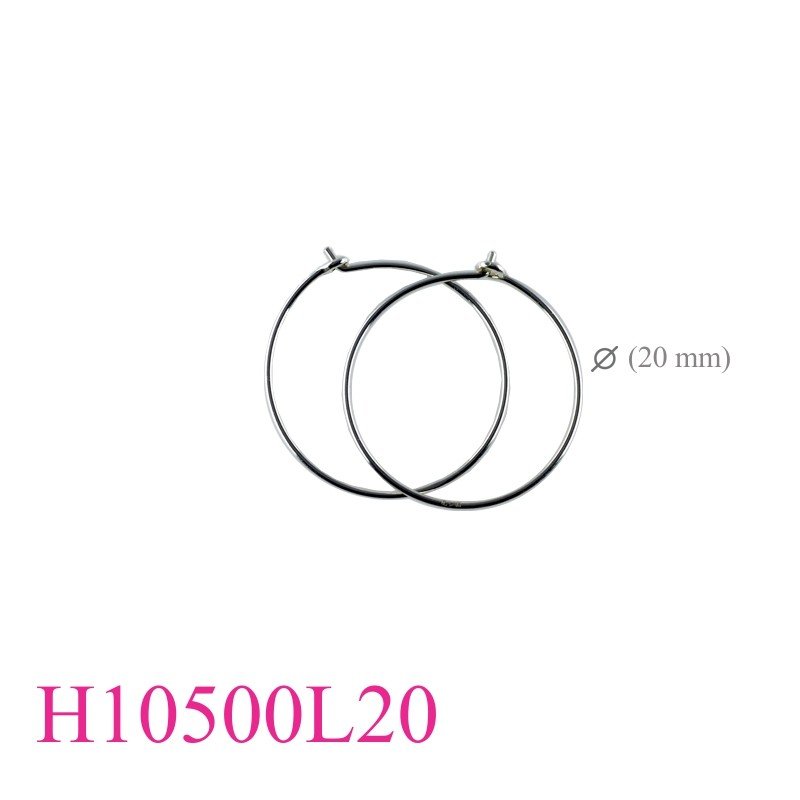 Earrings, 45mm wire hoop.
