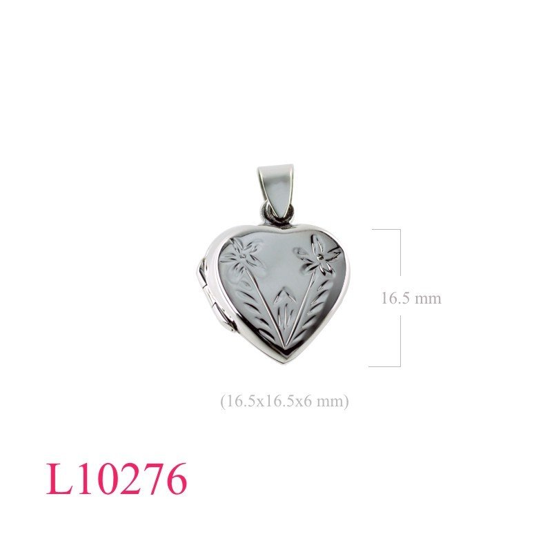 Heart Locket, 16mm engrave .