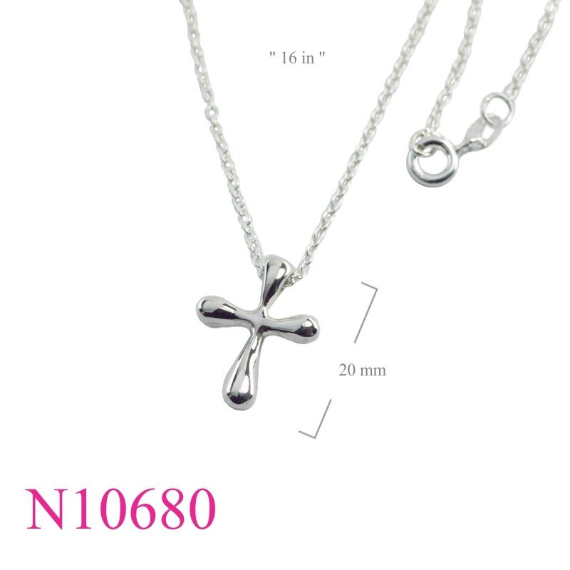 Necklace, 16 inches chain and TF cross.