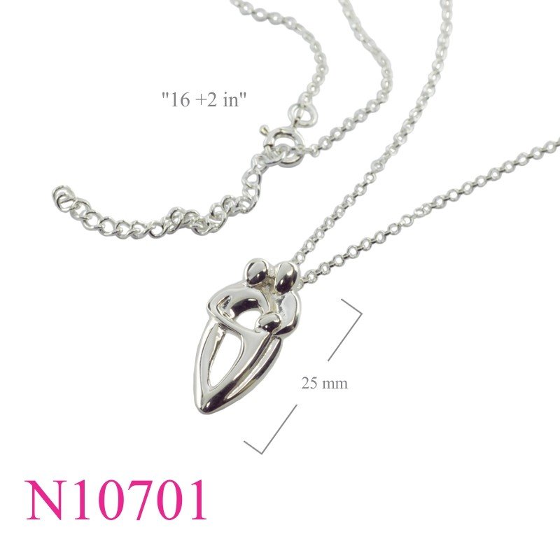 Necklace, 16 inches chain and family (1 kid) charm.