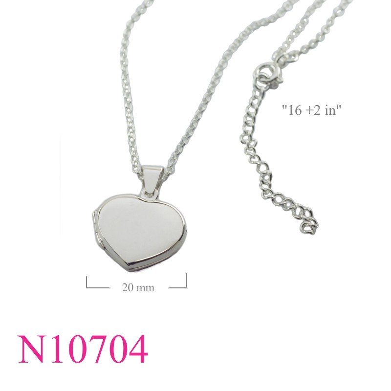 Heart Necklace, Locket Necklace, 16 inches chain and   charm.