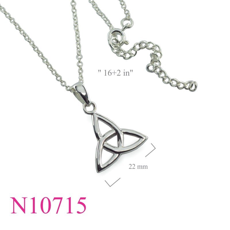 Necklace, 16 inches chain and Trinity charm.