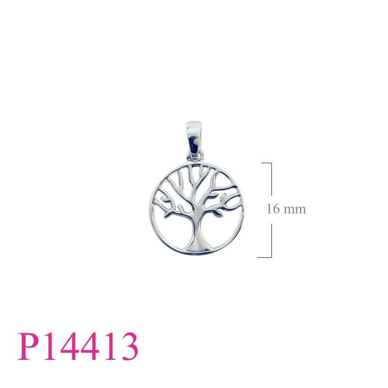 Tree Of Life Pendant, Travel Jewelry Pendant, 16mm round .