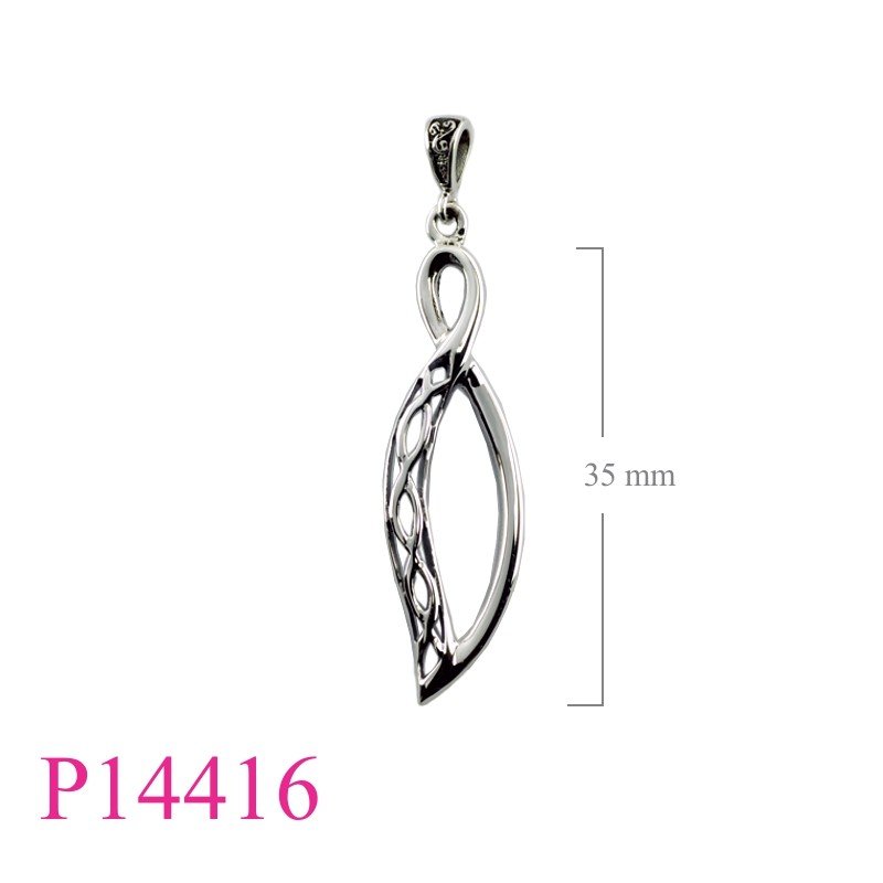 Pendant, twist drop Celtic.