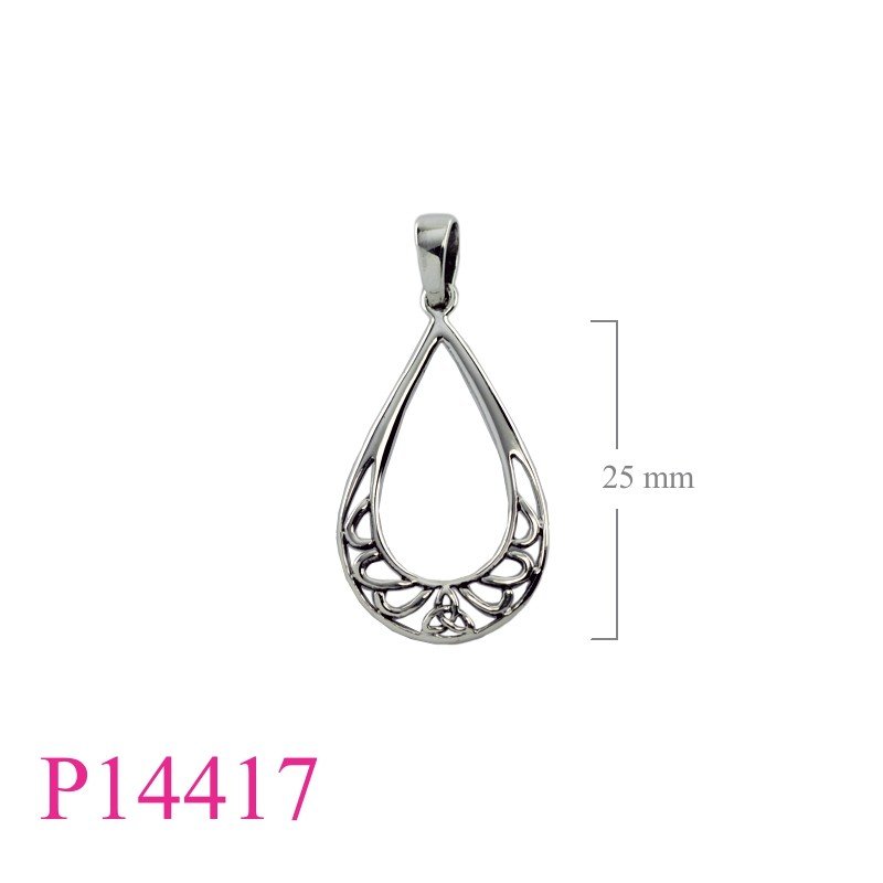 Pendant, drop openwork small Trinity.