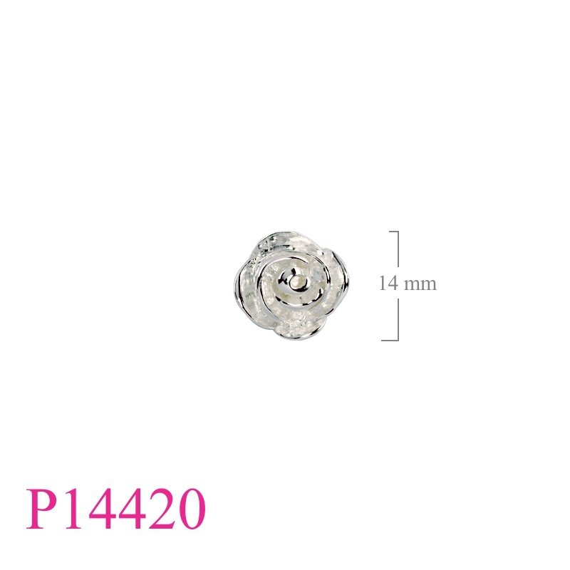 Pendant, 14mm rose.
