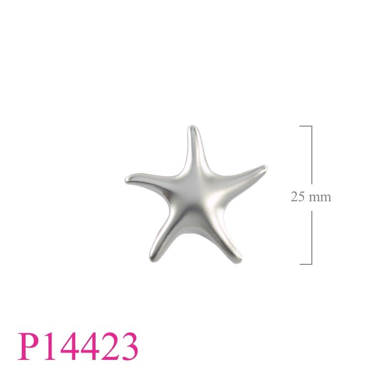 Starfish Pendant, 25mm Sandblast starfish.