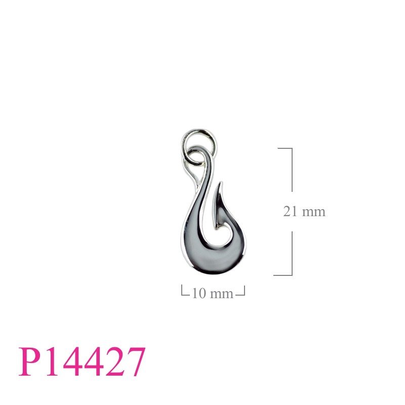 Pendant, Hei Matau fish hook.