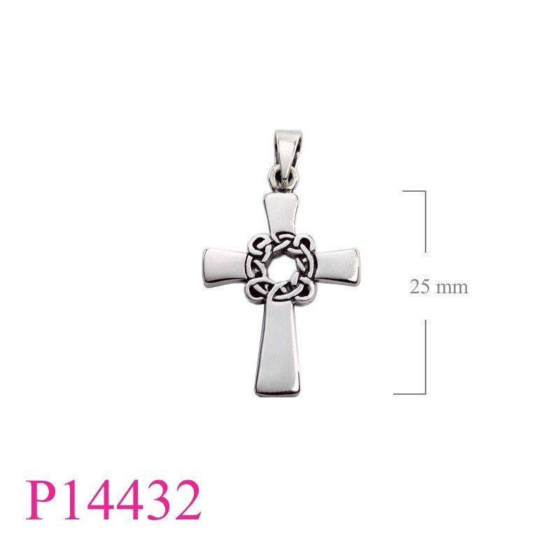 Celtic Pendant, Cross Pendant,  with round Celtic.