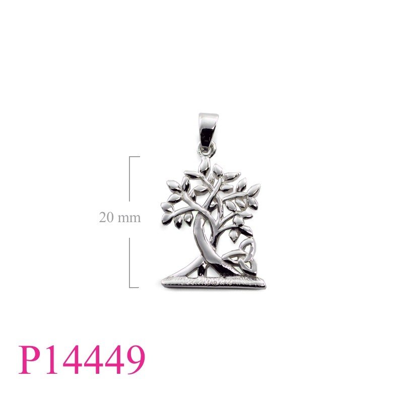 Tree Of Life Pendant, Travel Jewelry Pendant, 19mm openwork Trinity Tree of Life.