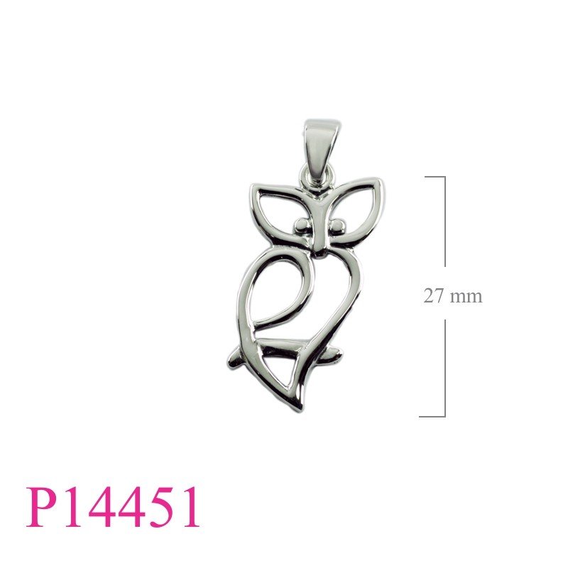 Pendant, openwork owl.