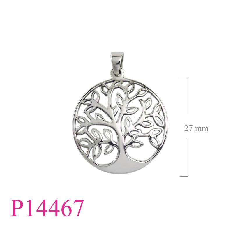 Tree Of Life Pendant, Travel Jewelry Pendant, 27mm round openwork Tree of life.