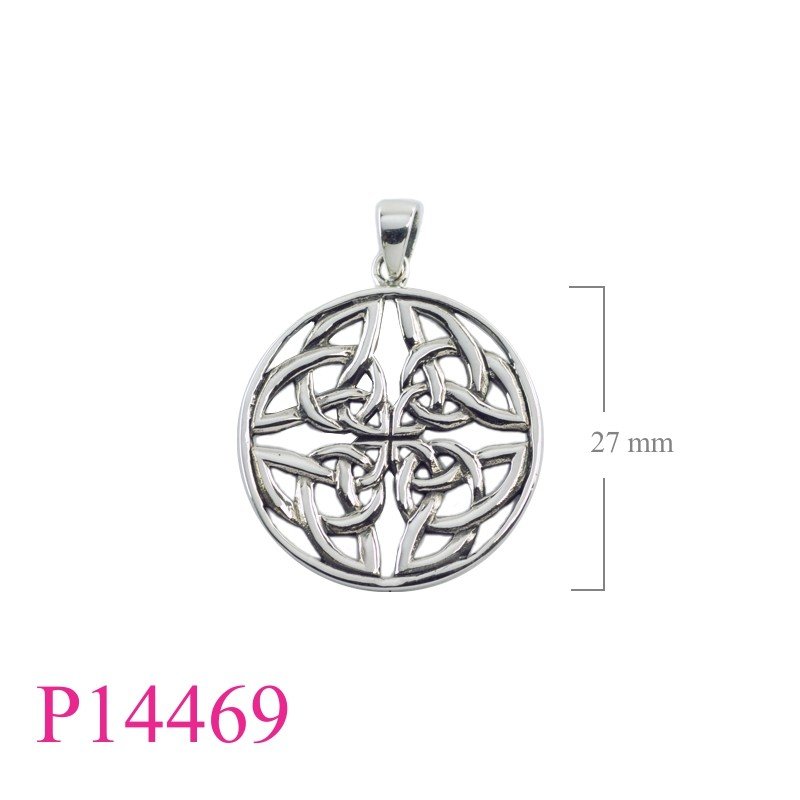 Pendant, 25mm round Celtic.