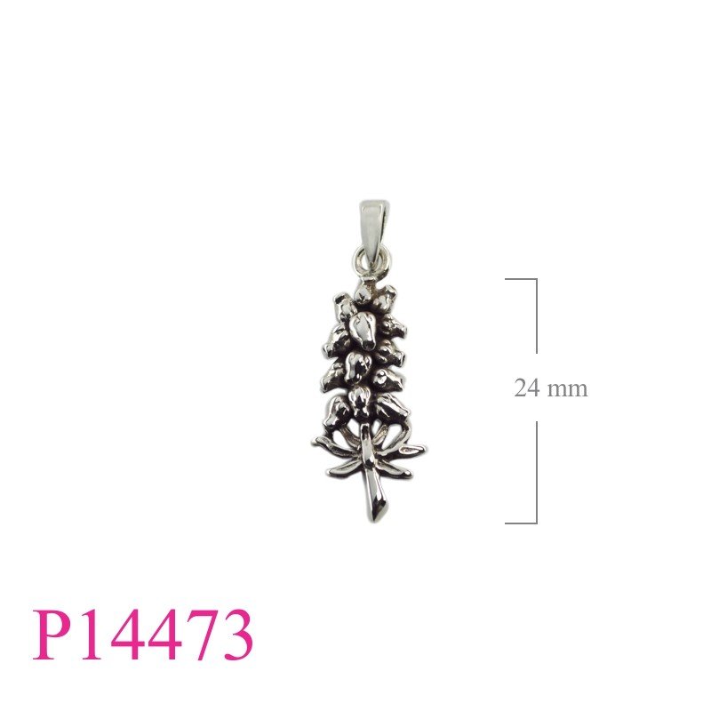 Pendant, heather flowers.