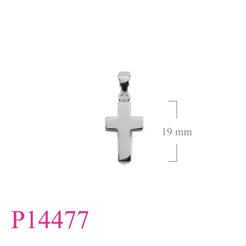 Pendant, 10x16mm cross.