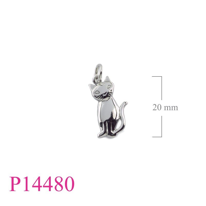 Pendant, sitting cat.