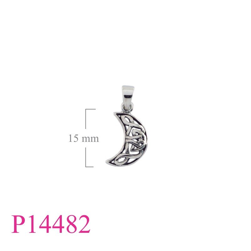 Celtic Pendant, Crescent Pendant, Celtic .