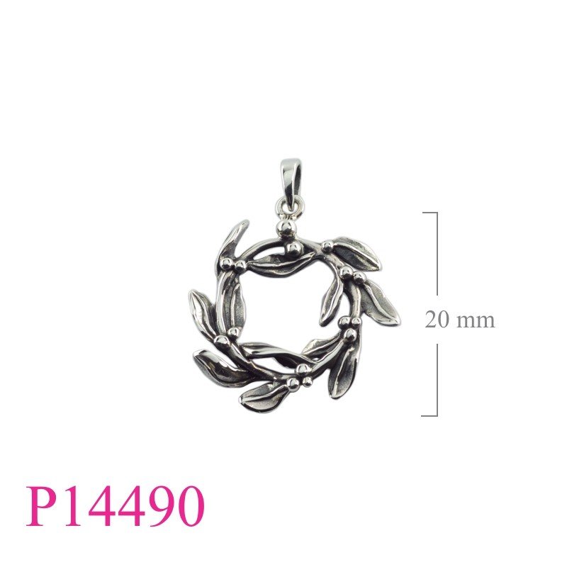 Pendant, round Mistletoe.