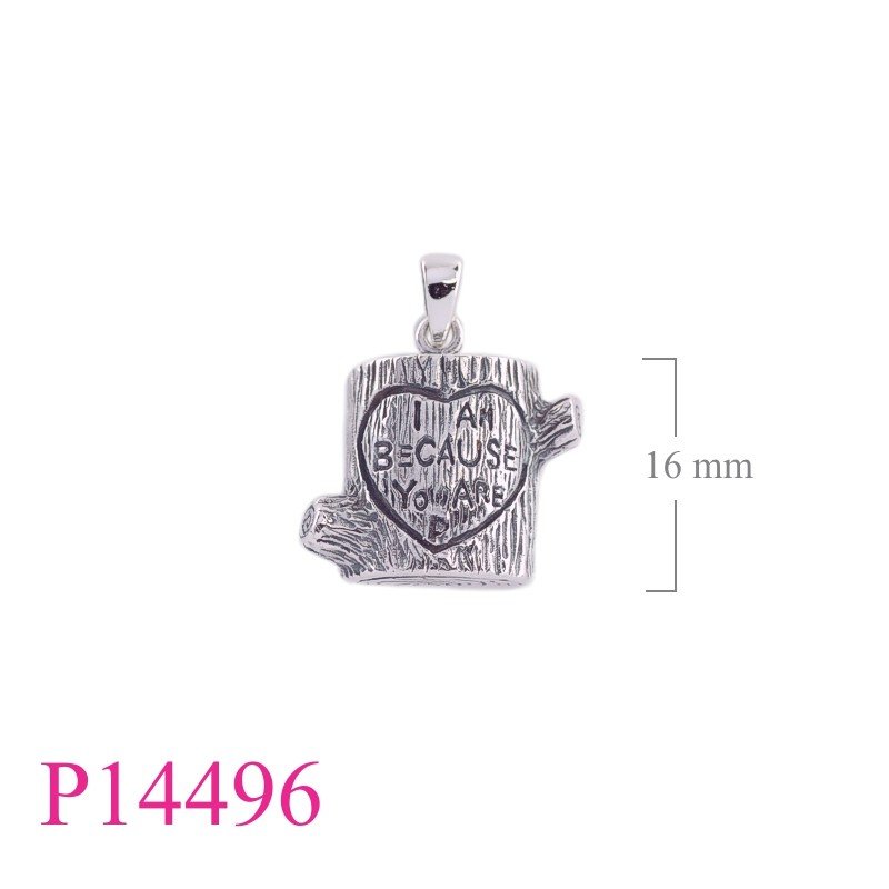 Pendant, "I AM BECAUSE YOU ARE" stump