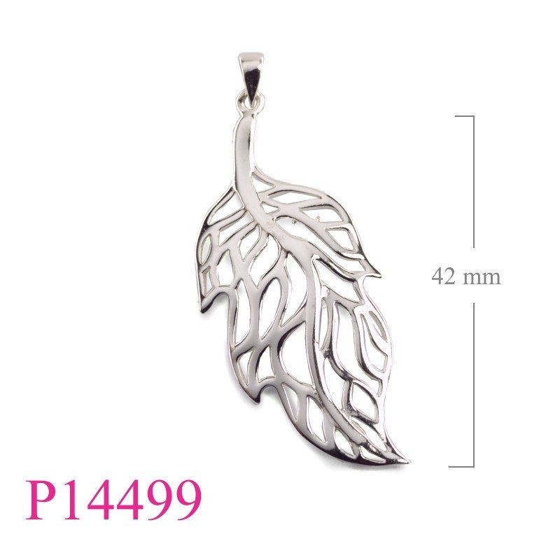 Pendant, openwork leaf.