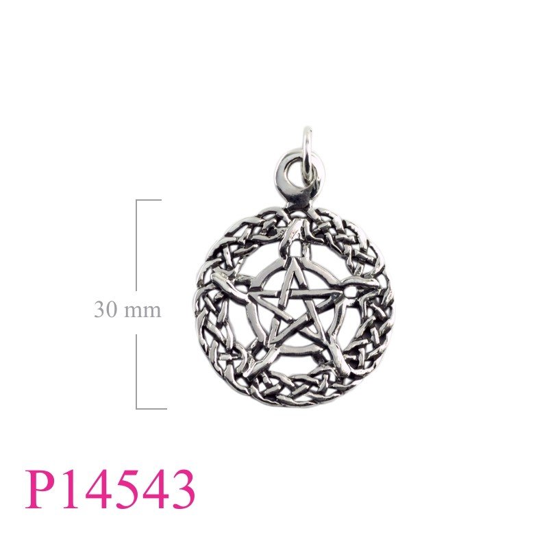 Celtic Pendant, Star Pendant, 23mm round Celtic .